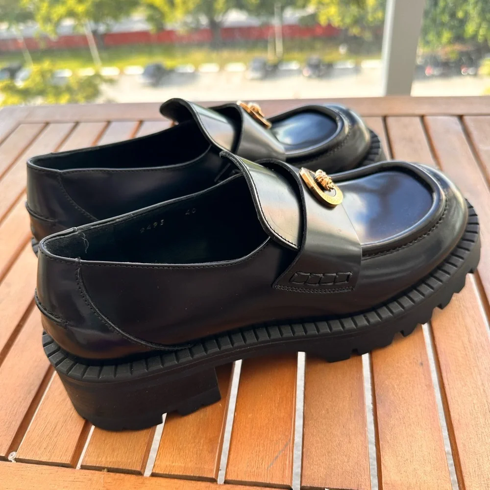 💯 - New Authentic VERSACE ALIA PLATFORM LOAFERS 35 MM SIZE 40